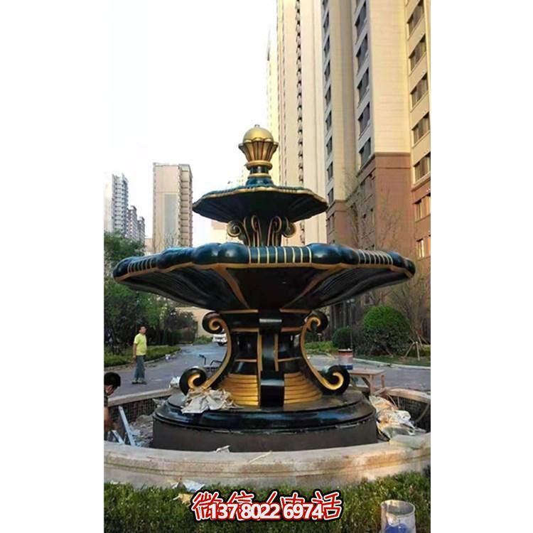 歐式風(fēng)格石雕大型噴泉雕塑，點(diǎn)綴別墅小區(qū)