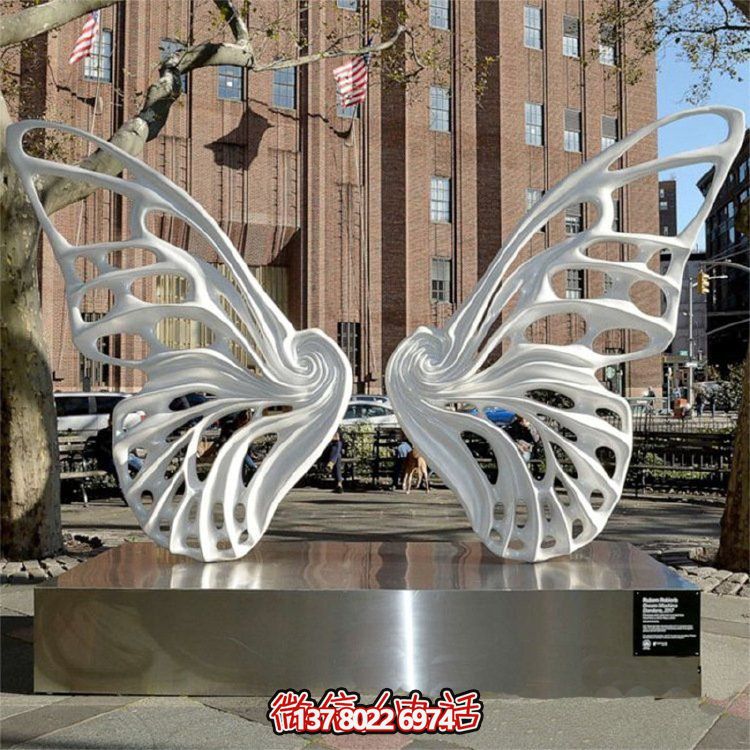 精致的不銹鋼景觀蝴蝶擺件，裝點你的別墅小區