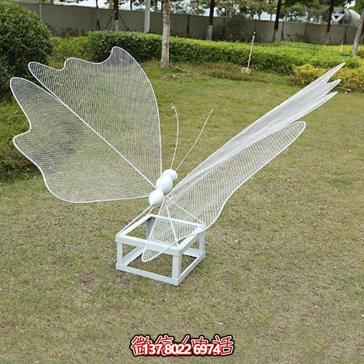 時尚不銹鋼網(wǎng)格蝴蝶小雕塑