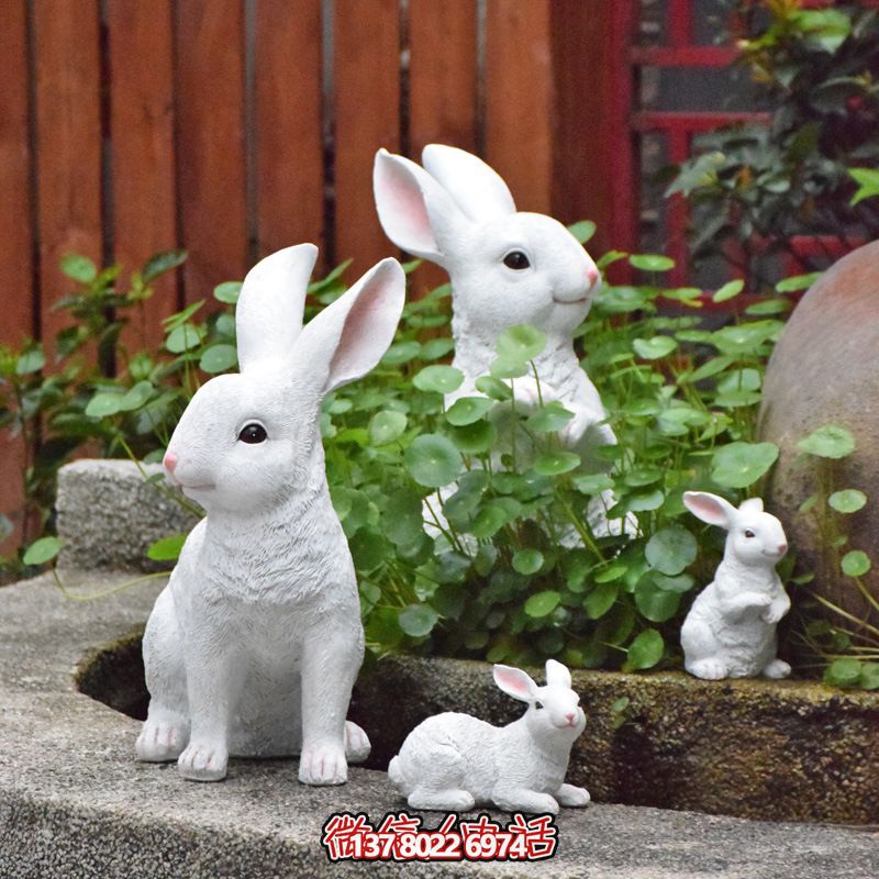 玻璃鋼兔子雕塑，點亮您的草坪