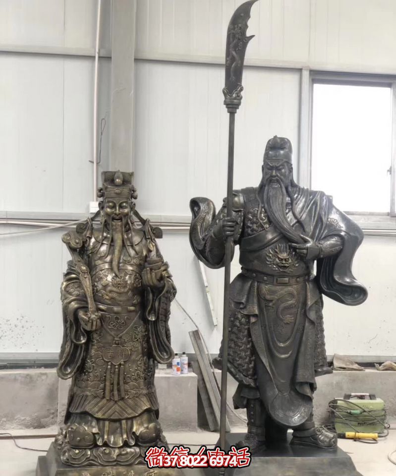 戶外大型仿銅關(guān)公雕塑景觀
