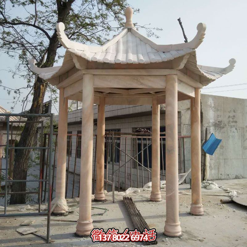 大理石休閑涼亭，美化庭院陽臺