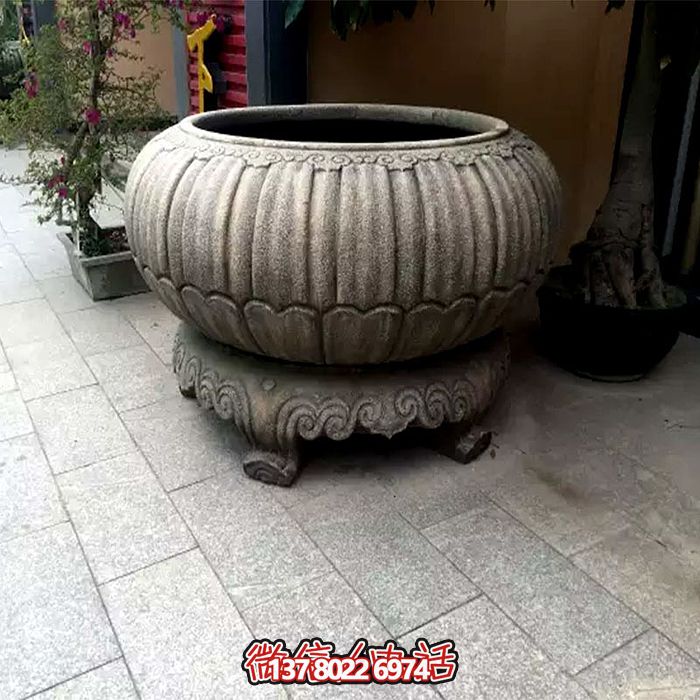 經(jīng)典古典仿古石雕庭院門口花盆雕塑