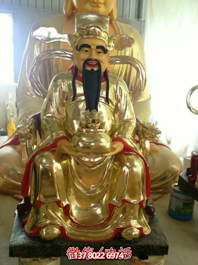 鎏金財神佛像雕塑,室內(nèi)供奉神像 鎏金財神佛像雕塑,室內(nèi)供奉神像