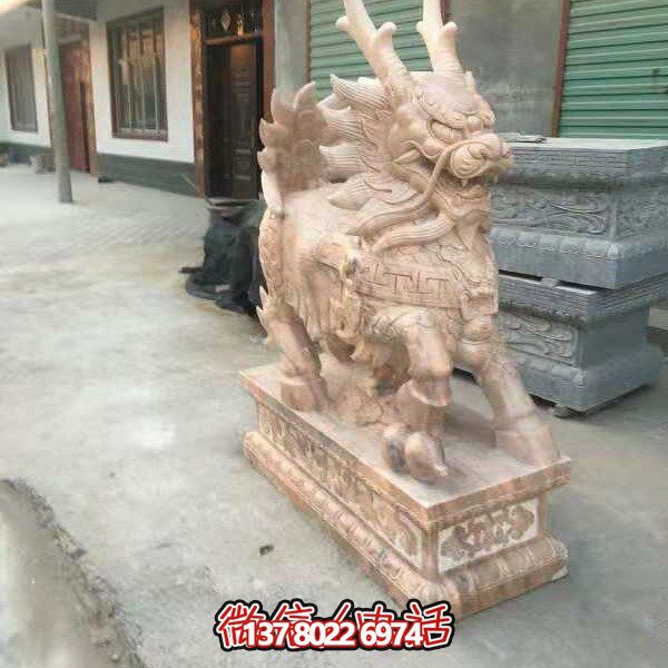 高端定制大理石石雕獅子雕塑，裝點大型庭院、別墅、門口，招財又安全
