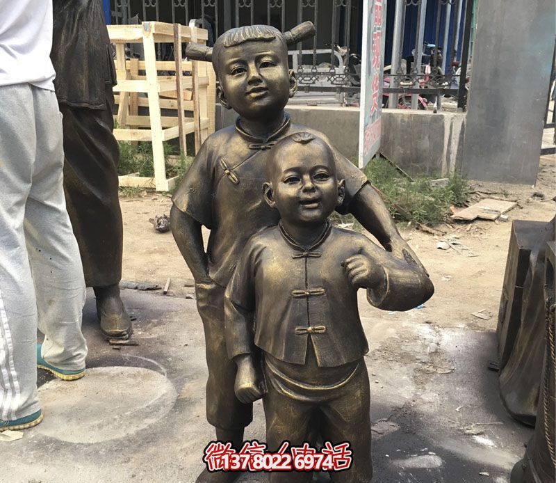 古代銅雕童趣可愛兒童雕塑 古代銅雕童趣可愛兒童雕塑