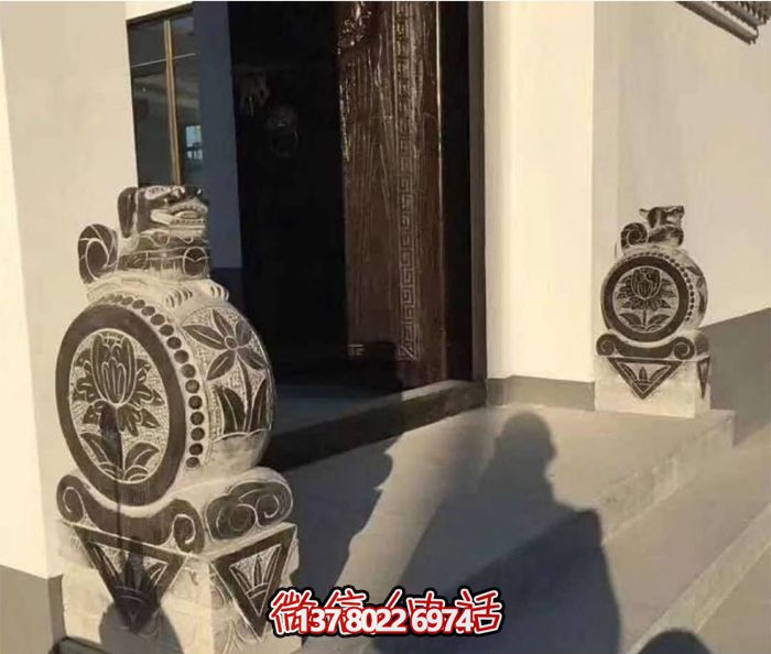 現代庭院美景—仿古浮雕抱鼓石 現代庭院美景—仿古浮雕抱鼓石