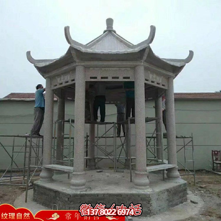 創(chuàng)意涼亭大理石雕塑，為戶外公園帶來獨(dú)特魅力