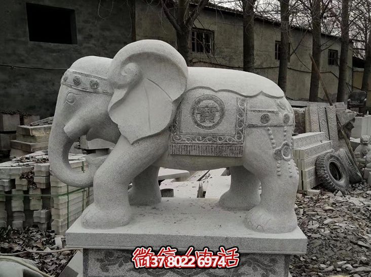 藝術風格的砂石大象浮雕雕塑 藝術風格的砂石大象浮雕雕塑