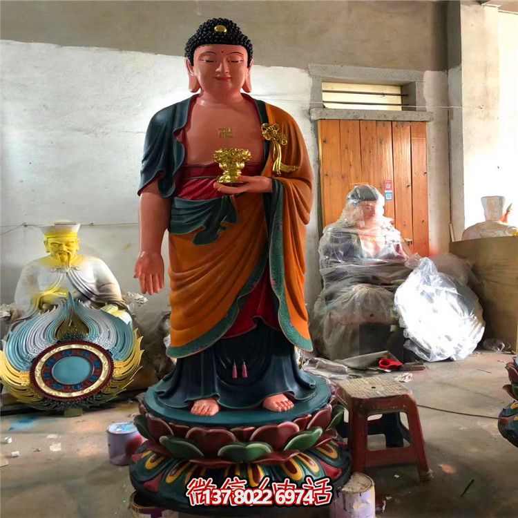 玻璃鋼彩繪神佛三圣雕塑,為景區大型景觀裝飾品 玻璃鋼彩繪神佛三圣雕塑,為景區大型景觀裝飾品