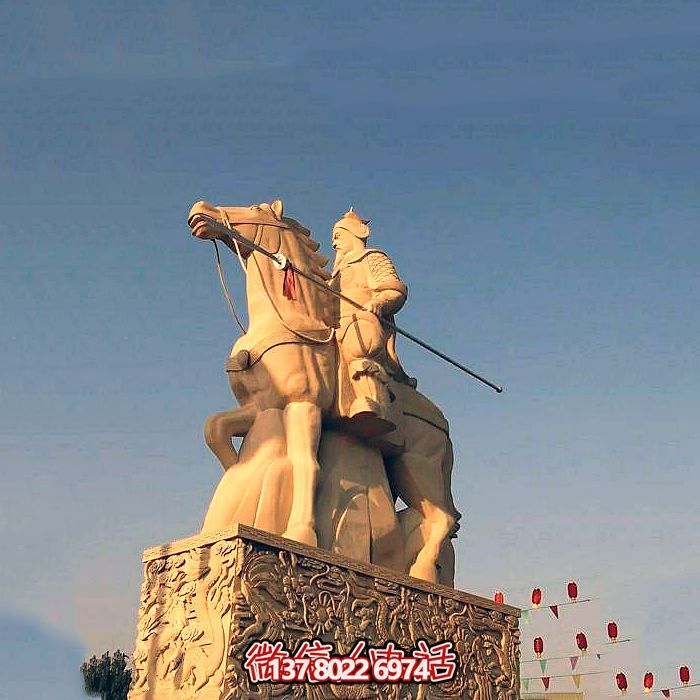 唐代軍事家郭子儀騎馬石雕雕塑 唐代軍事家郭子儀騎馬石雕雕塑