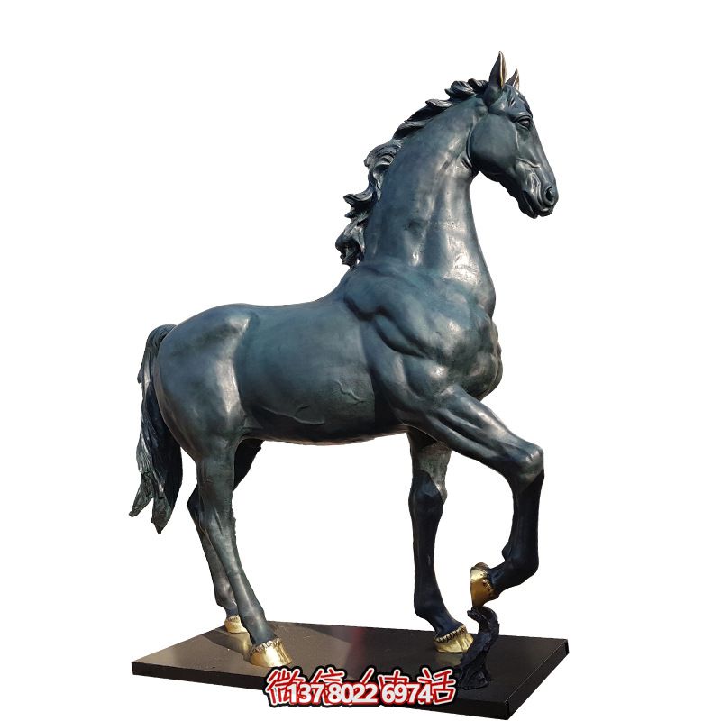 玻璃鋼馬雕塑，大型仿真動(dòng)物裝置，裝飾景區(qū)、廣場(chǎng)