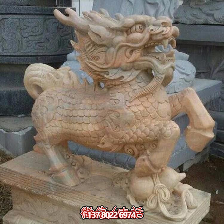 漢白玉獅子瑞獸石雕，給您的企業門前帶來吉祥福氣