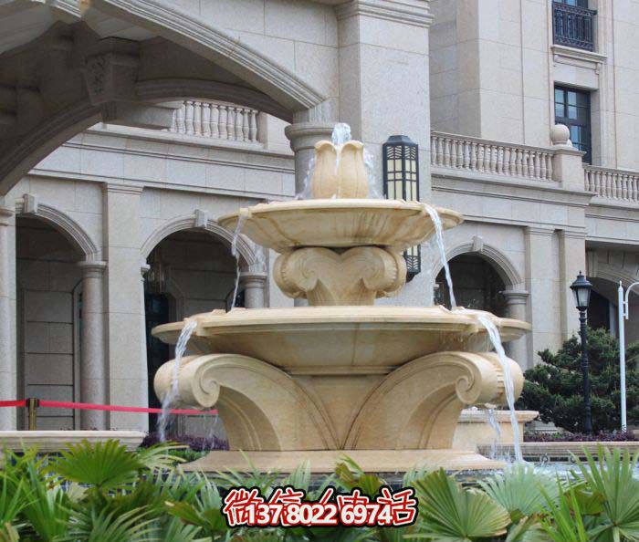 歐式風格大理石噴泉雕塑，美化酒店、廣場、景觀