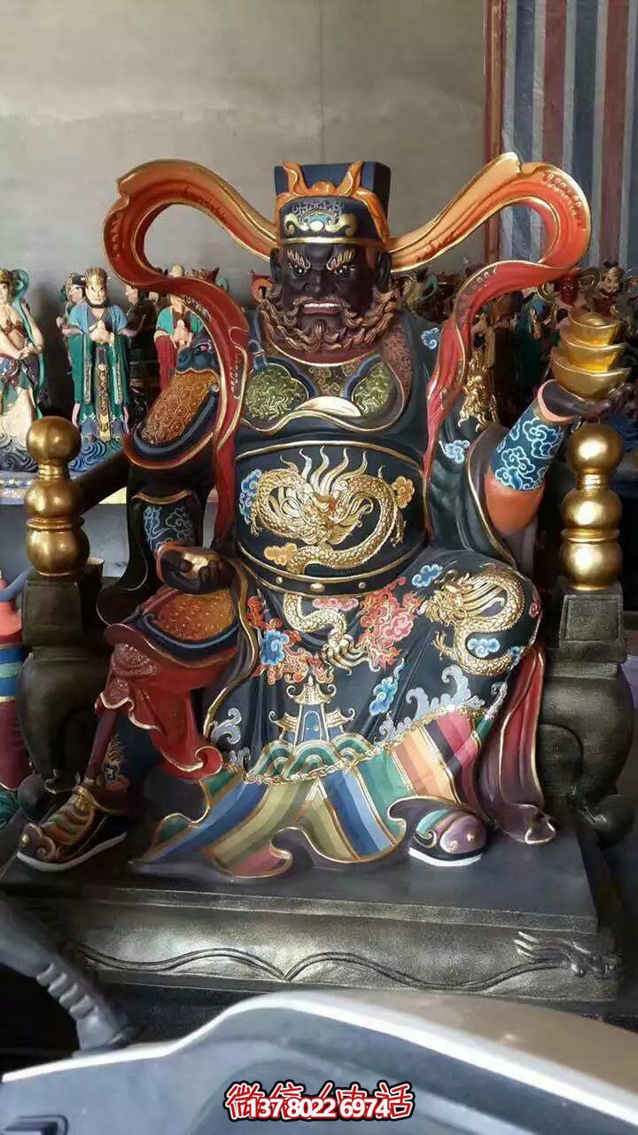 財神武趙公明彩繪樹脂大型雕塑 財神武趙公明彩繪樹脂大型雕塑