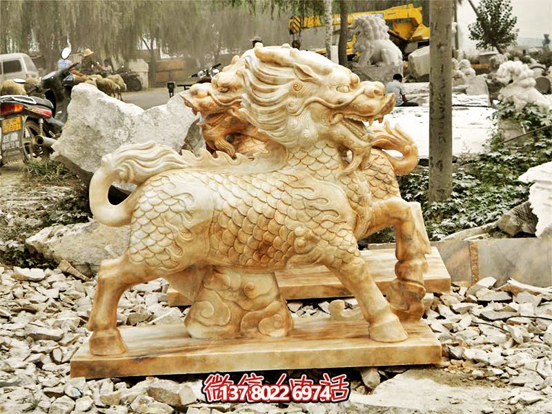 神麒麟石雕石蠟庭院裝飾雕塑 神麒麟石雕石蠟庭院裝飾雕塑