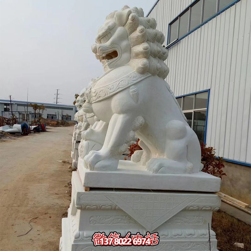 高品質石雕麒麟雕塑，點綴企業公司大門口，增添鎮宅財運