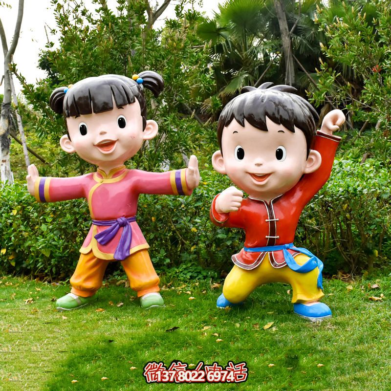 游樂(lè)場(chǎng)玻璃鋼卡通功夫人物雕塑 游樂(lè)場(chǎng)玻璃鋼卡通功夫人物雕塑
