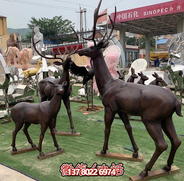 大型仿銅玻璃鋼擺件，非凡園林景觀戶外裝飾