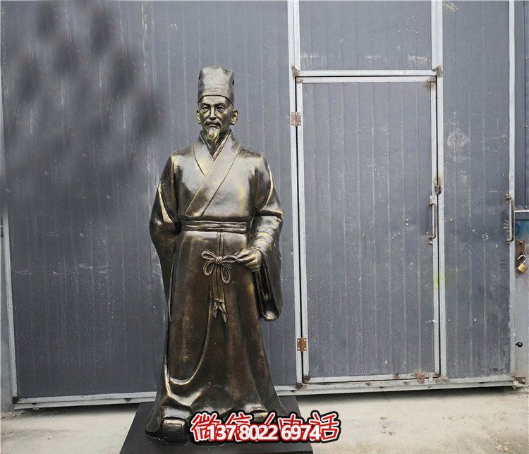 廣場擺放行醫(yī)李時(shí)珍人物漆金玻璃鋼雕塑 廣場擺放行醫(yī)李時(shí)珍人物漆金玻璃鋼雕塑