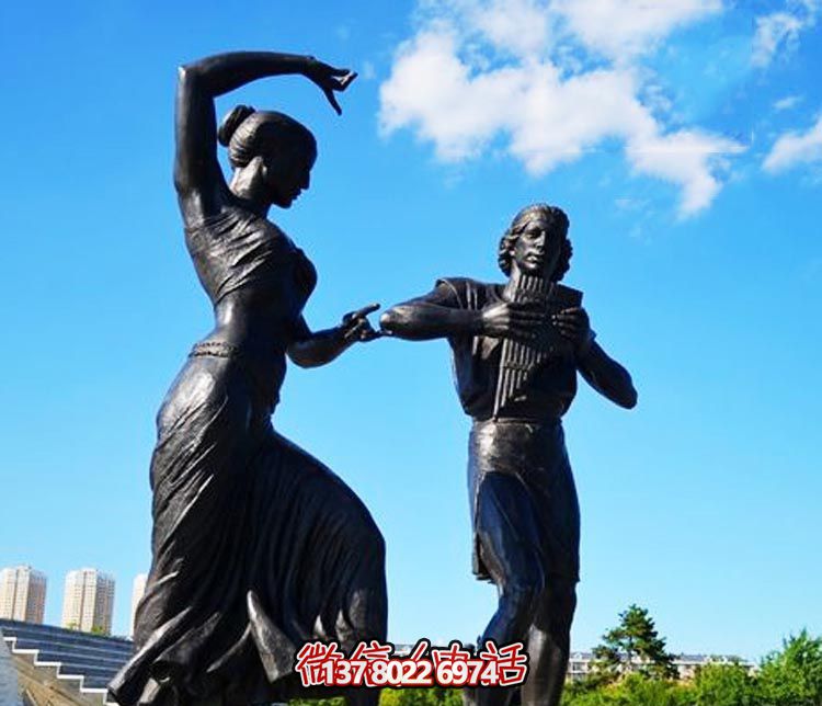 廣場(chǎng)西方人物跳舞玻璃鋼仿銅雕塑 廣場(chǎng)西方人物跳舞玻璃鋼仿銅雕塑
