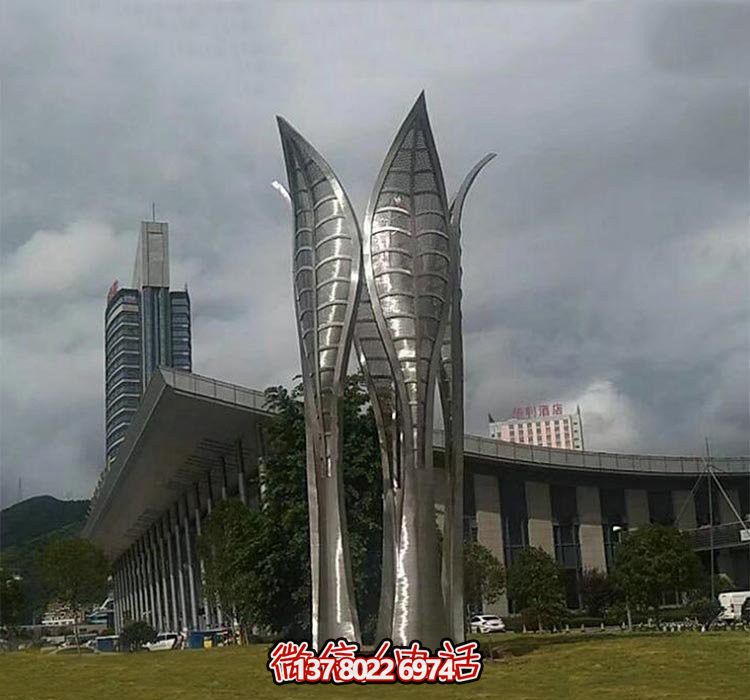 公園大型抽象不銹鋼樹葉雕塑 公園大型抽象不銹鋼樹葉雕塑