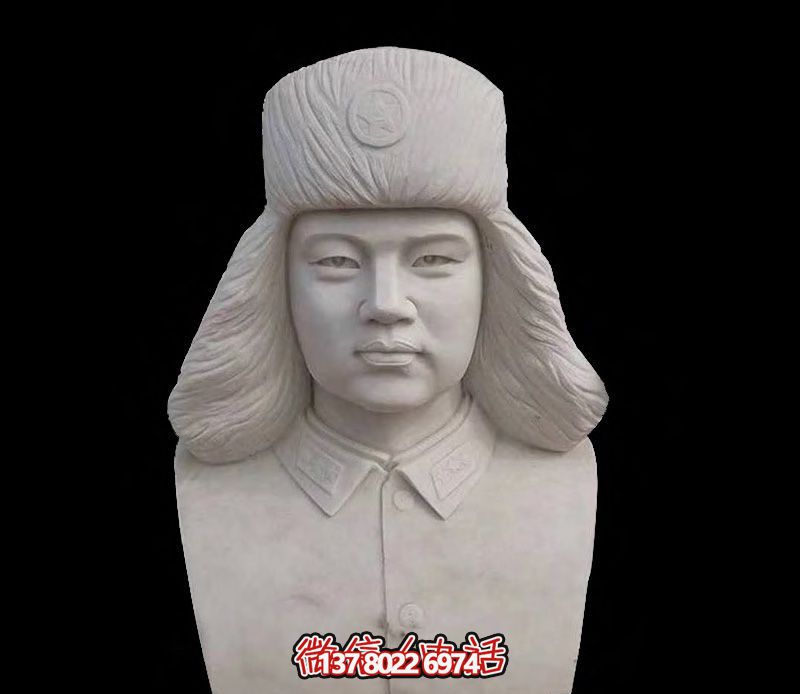 大理石胸像石雕英雄雷鋒雕塑 大理石胸像石雕英雄雷鋒雕塑