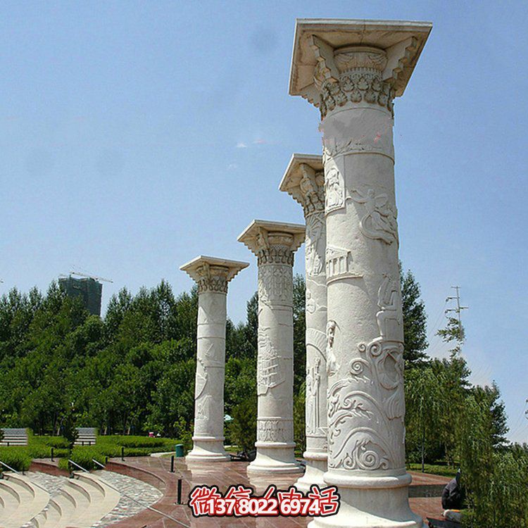 戶(hù)外廣場(chǎng)大型文化柱雕塑