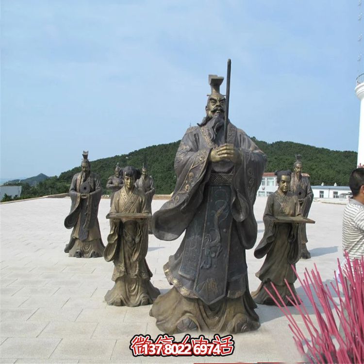 景區廣場秦始皇祭祀銅雕情景小品雕塑 景區廣場秦始皇祭祀銅雕情景小品雕塑